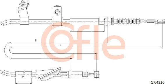 Cofle 92.17.4210 - Cable de accionamiento, freno de estacionamiento parts5.com