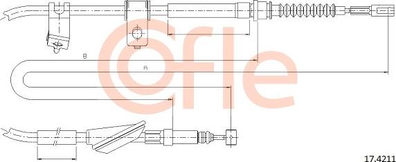 Cofle 92.17.4211 - Cable de accionamiento, freno de estacionamiento parts5.com