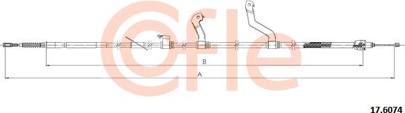 Cofle 92.17.6074 - Cablu, frana de parcare parts5.com