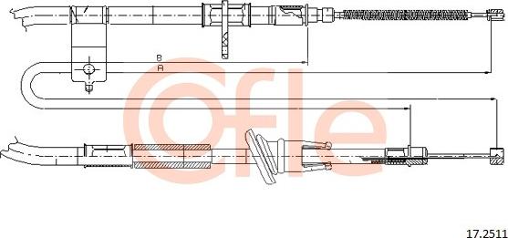 Cofle 17.2511 - Cablu, frana de parcare parts5.com