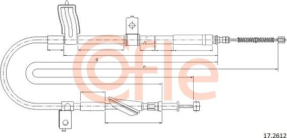 Cofle 17.2612 - Tel halat, el freni parts5.com