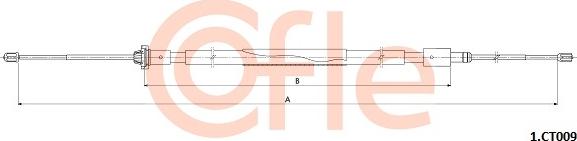 Cofle 92.1.CT009 - Cable, parking brake parts5.com