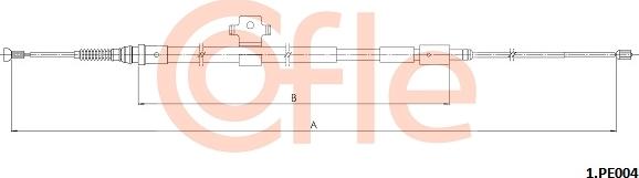 Cofle 1.PE004 - Cable de accionamiento, freno de estacionamiento parts5.com