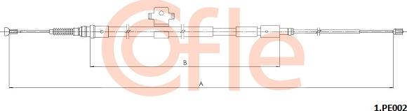 Cofle 92.1.PE002 - Cable de accionamiento, freno de estacionamiento parts5.com