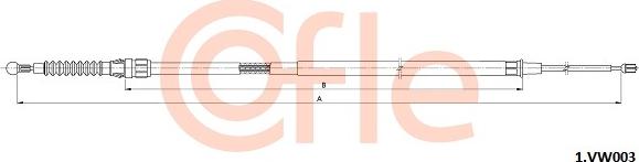 Cofle 921VK003 - Żażné lanko parkovacej brzdy parts5.com