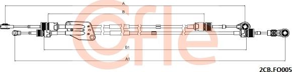 Cofle 92.2CB.FO005 - Въжен механизъм, ръчна трансмисия parts5.com