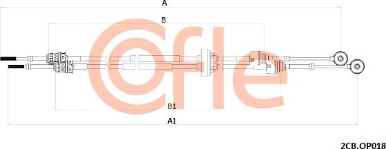 Cofle 2CB.OP018 - Váltó bovden parts5.com