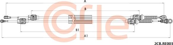 Cofle 92.2CB.RE003 - Cable, manual transmission parts5.com