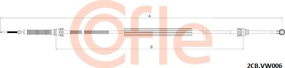 Cofle 92.2CB.VK006 - Трос, ступенчатая коробка передач parts5.com