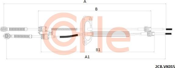 Cofle 92.2CB.VK015 - Cable, manual transmission parts5.com