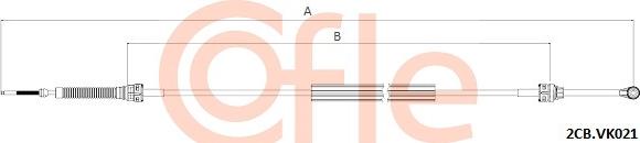 Cofle 92.2CB.VK021 - Cablu,transmisie manuala parts5.com