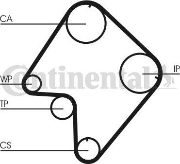 Continental CTAM CT 832 - Curea de distributie parts5.com