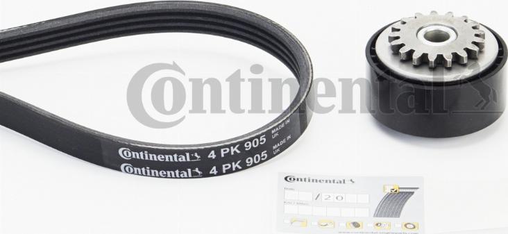 Continental CTAM 4PK905K1 - Moniurahihnasarja parts5.com