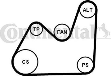 Continental CTAM 5PK1432K1 - Комплект пистов ремък parts5.com