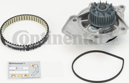 Continental CTAM CT 1143 WP1 - Pompa wodna + zestaw paska rozrządu parts5.com