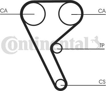 Continental CTAM CT 1157 - Ангренажен ремък parts5.com