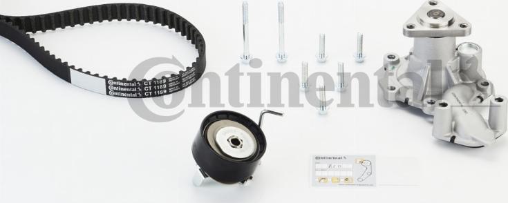 Continental CTAM CT 1189 WP1 - Water Pump & Timing Belt Set parts5.com