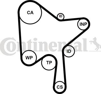 Continental CTAM CT1216WP3 - Водяной насос + комплект зубчатого ремня parts5.com