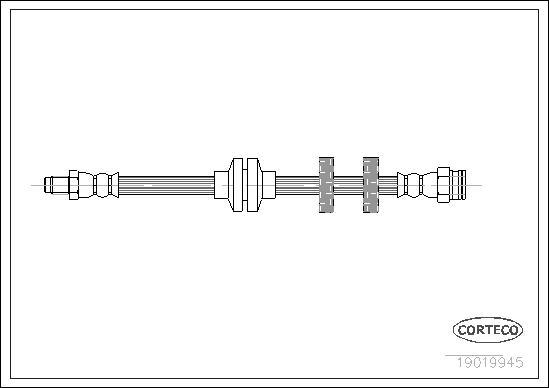 Corteco 19019945 - Furtun frana parts5.com