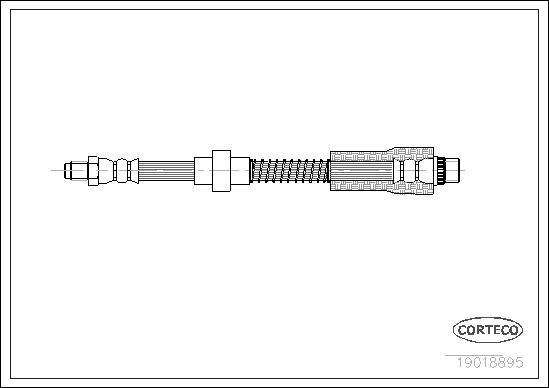 Corteco 19018895 - Przewód hamulcowy elastyczny parts5.com