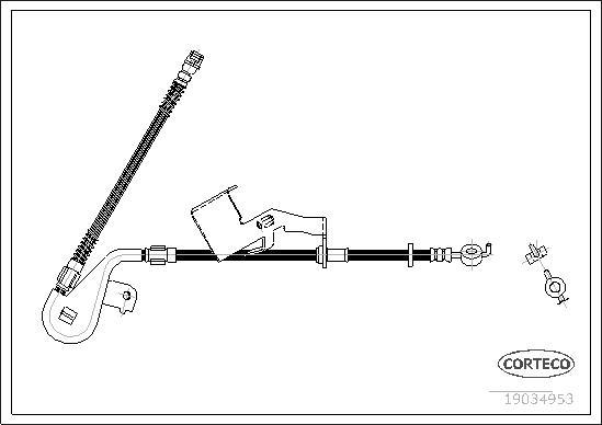 Corteco 19034953 - Furtun frana parts5.com