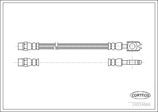 Corteco 19034686 - Zavorna cev parts5.com