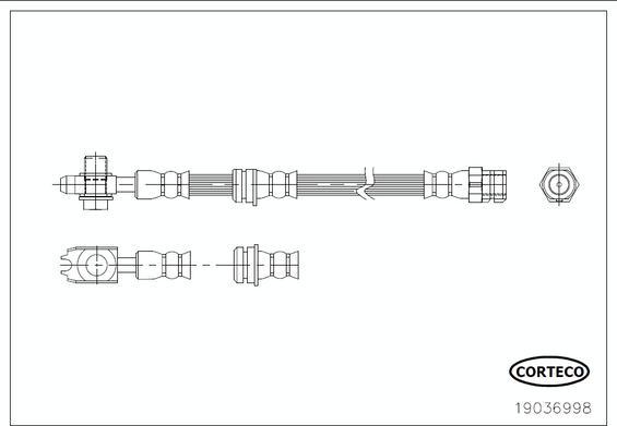 Corteco 19036998 - Zavorna cev parts5.com