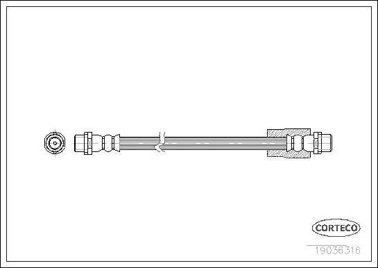 Corteco 19036316 - Zavorna cev parts5.com