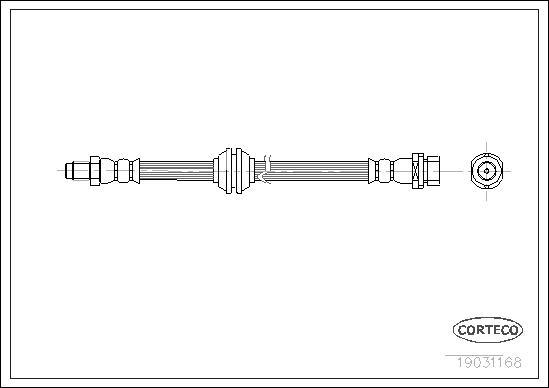 Corteco 19031168 - Kočiono crevo parts5.com