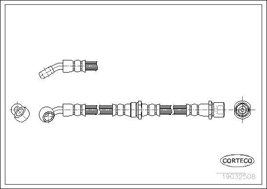 Corteco 19032508 - Przewód hamulcowy elastyczny parts5.com