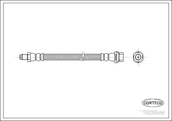 Corteco 19026486 - Kočiono crevo parts5.com