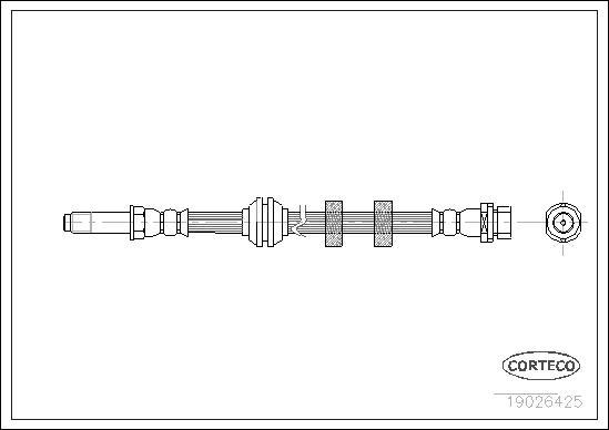 Corteco 19026425 - Ελαστικός σωλήνας φρένων parts5.com