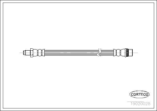 Corteco 19020028 - Kočno crijevo parts5.com