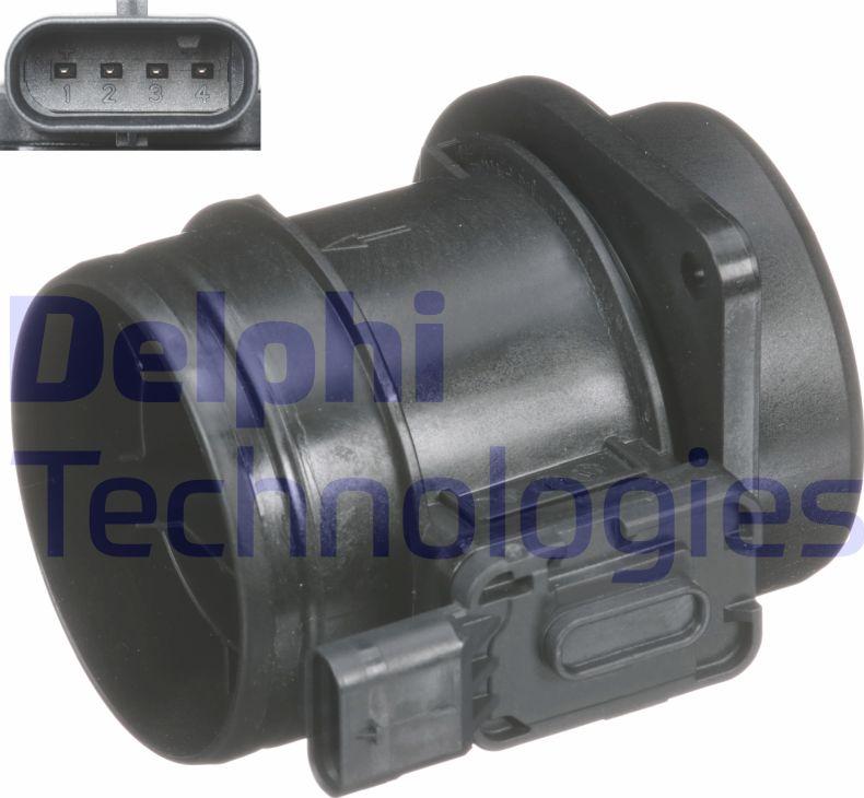 Delphi AF10656-12B1 - Merač hmotnosti vzduchu parts5.com