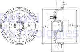 Delphi BF468 - Tambur frana parts5.com