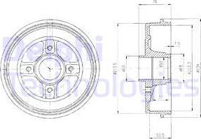 Delphi BF427 - Zavorni boben parts5.com