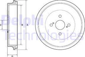 Delphi BF560 - Спирачен барабан parts5.com