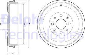 Delphi BF503 - Tambur frana parts5.com