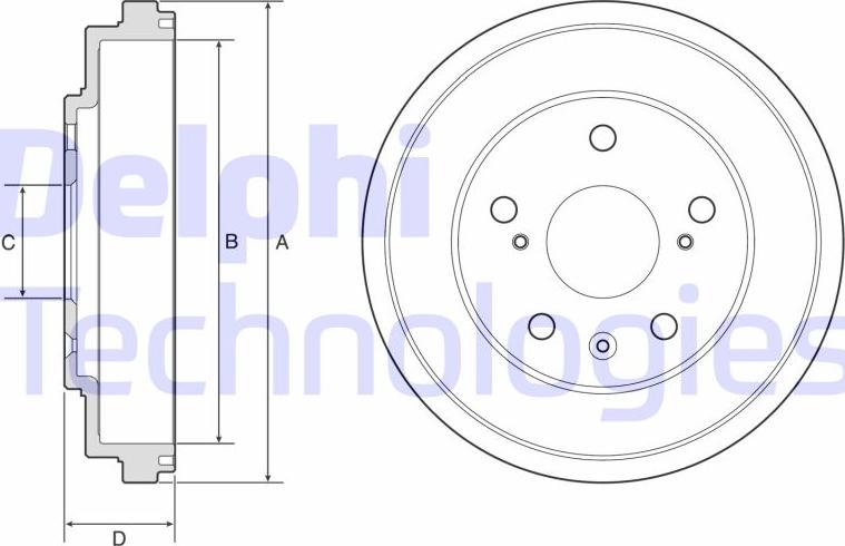 Delphi BF572 - Tambur frana parts5.com