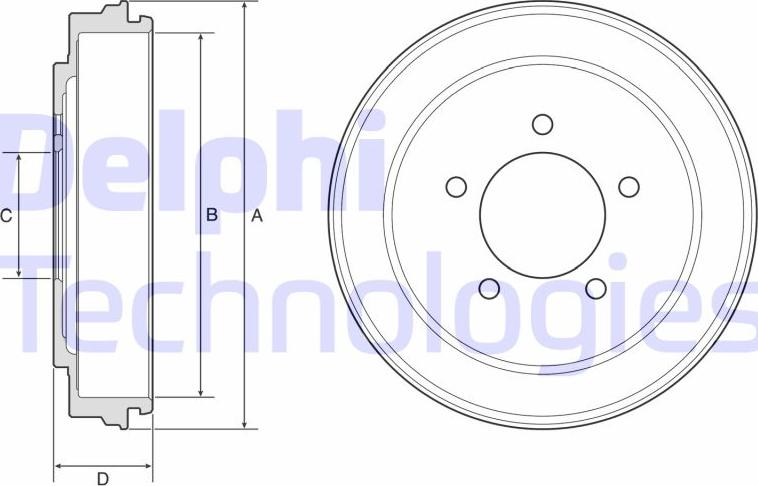 Delphi BF600 - Tambur frana parts5.com