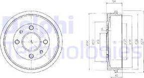 Delphi BF200 - Спирачен барабан parts5.com