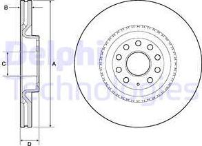 Delphi BG9952 - Disc frana parts5.com