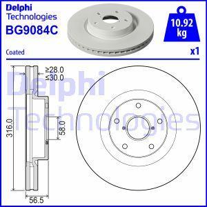 Delphi BG9084C - Kočni disk parts5.com