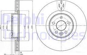 Delphi BG9077C - Bremsscheibe parts5.com