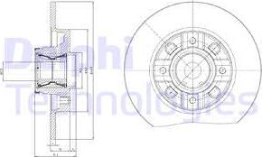 Delphi BG9116RSC - Disco de freno parts5.com