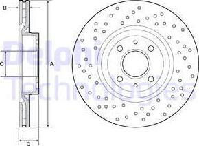 Delphi BG4943C - Disc frana parts5.com