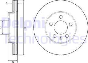 Delphi BG4963C - Féktárcsa parts5.com