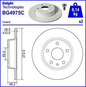 Delphi BG4975C - Disc frana parts5.com