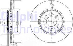 Delphi BG4536C - Féktárcsa parts5.com