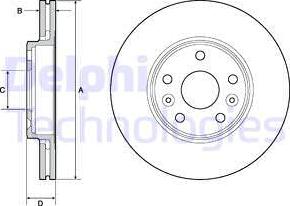 Delphi BG4667C - Δισκόπλακα parts5.com